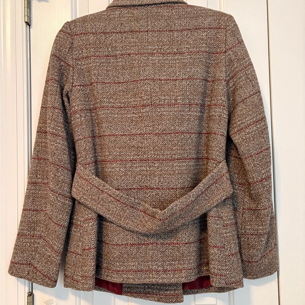 Maralyn & Me Brown Plaid Pea Coat - Picture 2 of 4